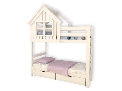 Кровать двухъярусная Домик Kids Land №54