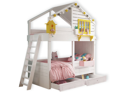 Кровать двухъярусная Домик Kids Land №62