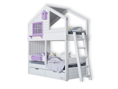 Кровать двухъярусная Домик Kids Land №70