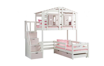 Кровать двухъярусная Домик Kids Land №74