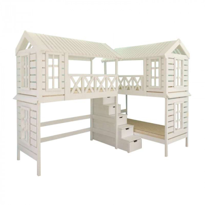 Кровать двухъярусная Домик Kids Land №87