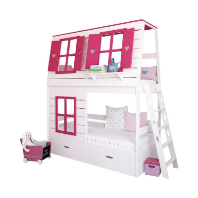 Кровать двухъярусная Домик Kids Land №95
